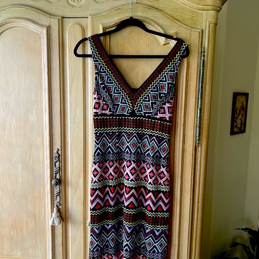 Anthropology multicolored dress.